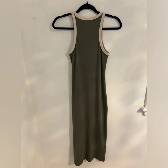 Mango Tini Maxi Dress in Green with White Trim NWT - Picture 8 of 9